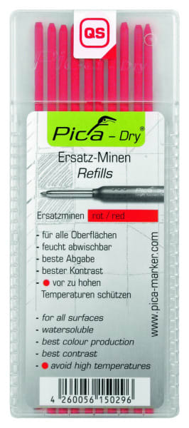 CIMCO - 10er Pack Ersatzminen zu 212151, rot