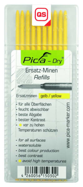CIMCO - 10er Pack Ersatzminen zu 212151, gelb