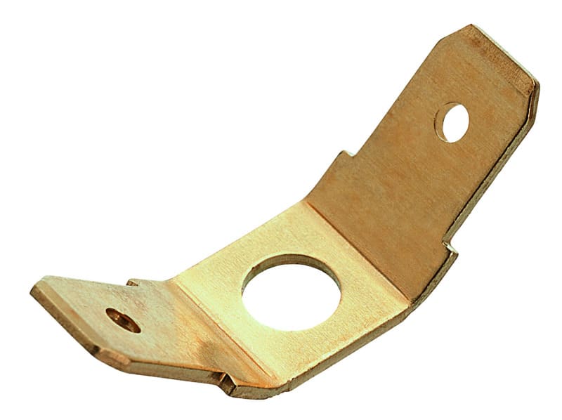 CIMCO - Flachstecker, nicht isoliert, abgewinkelt, 2 x 45°, M 4