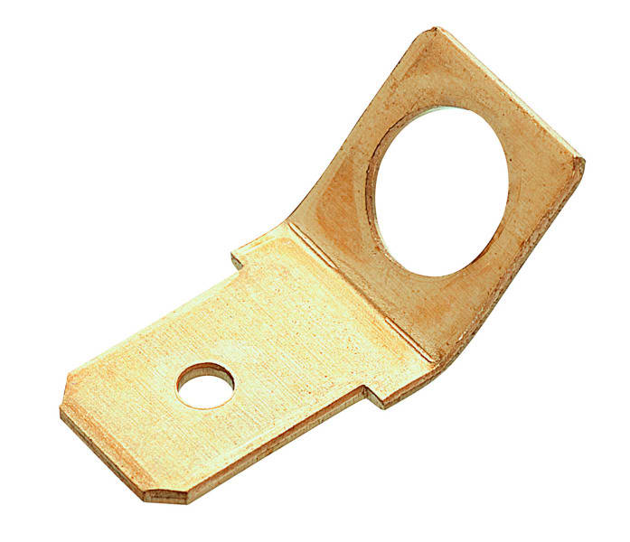 CIMCO - Flachstecker, nicht isoliert, abgewinkelt, 1 x 45°, M 5