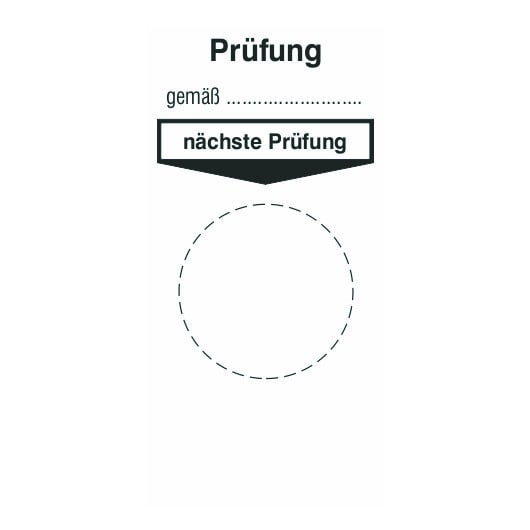 CIMCO - Grundplakette Prüfung gemäß 'Nächste Prüfung'