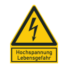 CIMCO - Warnschild 'Hochspannung Lebensgefahr', Kunststoffschild