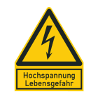 CIMCO - Warnschild 'Hochspannung Lebensgefahr', selbstklebend