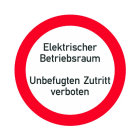 CIMCO - Verbotszeichen 'Elektrischer Betriebsraum Unbefugten Zutritt verboten'