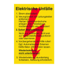 CIMCO - Sicherheitsaushang 'Erste Hilfe bei elektrischen Unfällen'