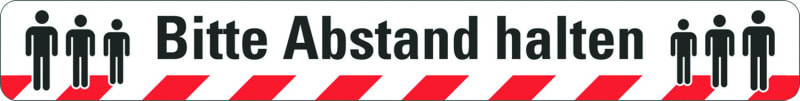 CIMCO - Bodenmarkierung, 'Bitte Abstand halten', 75 x 600 mm