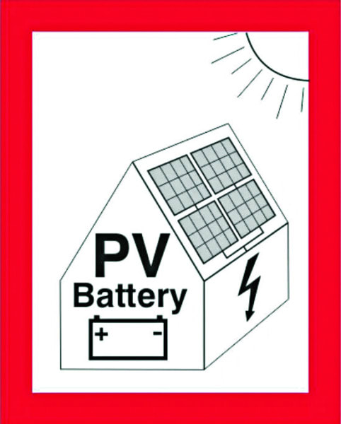 CIMCO - Brandschutzzeichen Hinweis auf PV-Anlage + Batterie