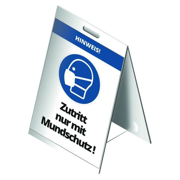 CIMCO - Dachaufsteller 'Zutritt nur mit Mundschutz!'