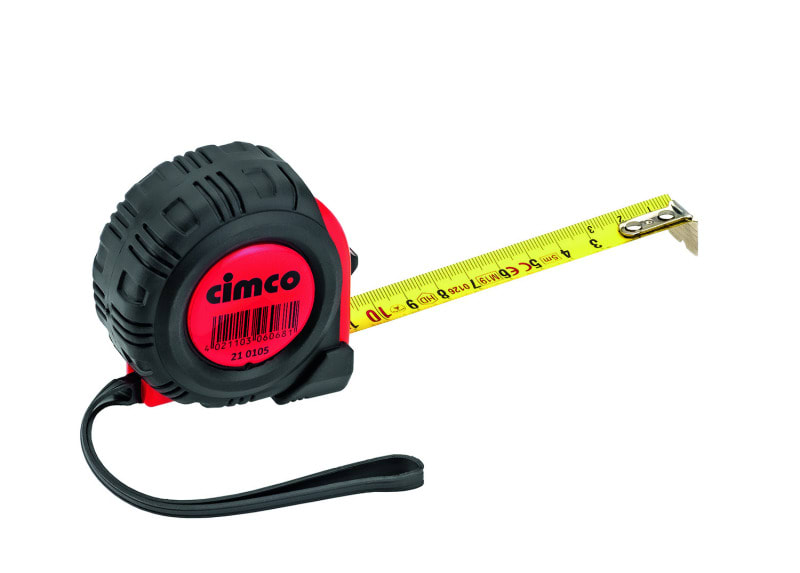 CIMCO - Bandmaß 5m, schwarz/rot
