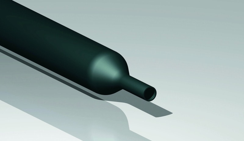 CIMCO - Schrumpfschlauch 2:1, Ø 2,5/1,0 mm, L 1 m, schwarz, dünnwandig