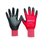 CIMCO - Arbeitshandschuh ''Skinny Touch'' grau/rot, Größe 9/L