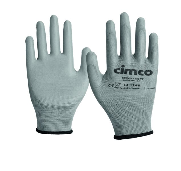 CIMCO - Arbeitshandschuh ''Skinny Soft'' grau, Größe 8/M