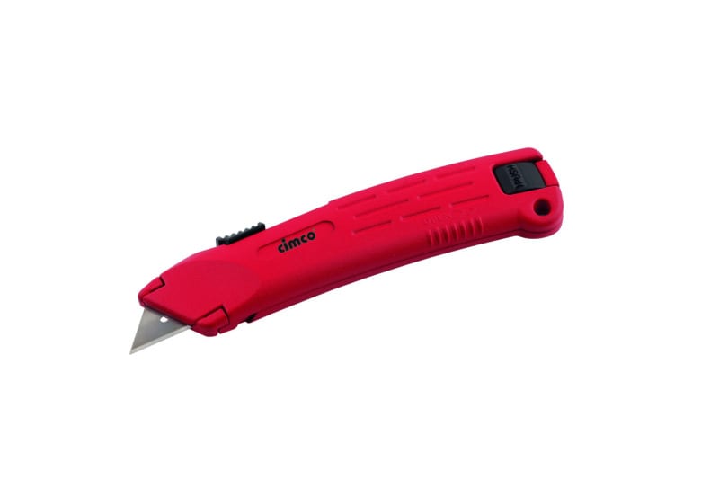 CIMCO - Automatikmesser rot, incl. Trapezklinge, Klingendepot.