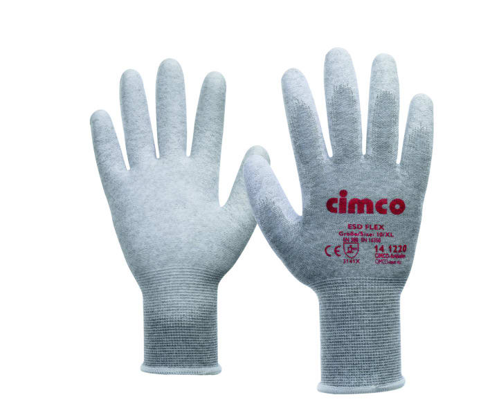 CIMCO - Antistatikhandschuh ''ESD Flex'' grau, Größe 10/XL