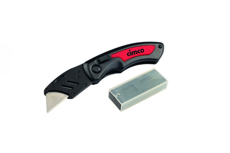 CIMCO - Cutter-Klappmesser, Klingen-Schnellwechsel, mit 10 Ersatzkl.