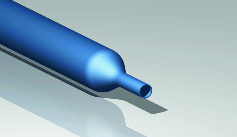 CIMCO - Schrumpfschlauch 9,5/4,5mm 70mm 2:1, 100 St, dünnw., blau