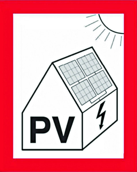 CIMCO - Brandschutzzeichen Hinweis auf PV-Anlage