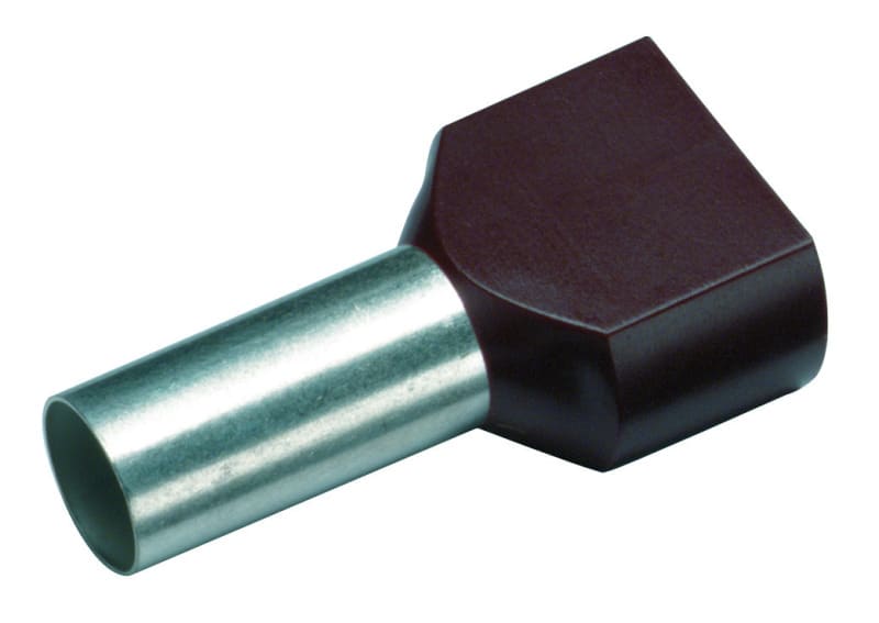 CIMCO - Zwillingsaderendhülse 2 x 10,0mm² x 14mm, braun