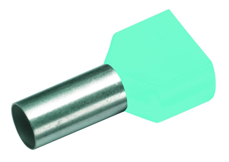 CIMCO - Zwillingsaderendhülse 2 x 0,34mm² x 8mm, türkis