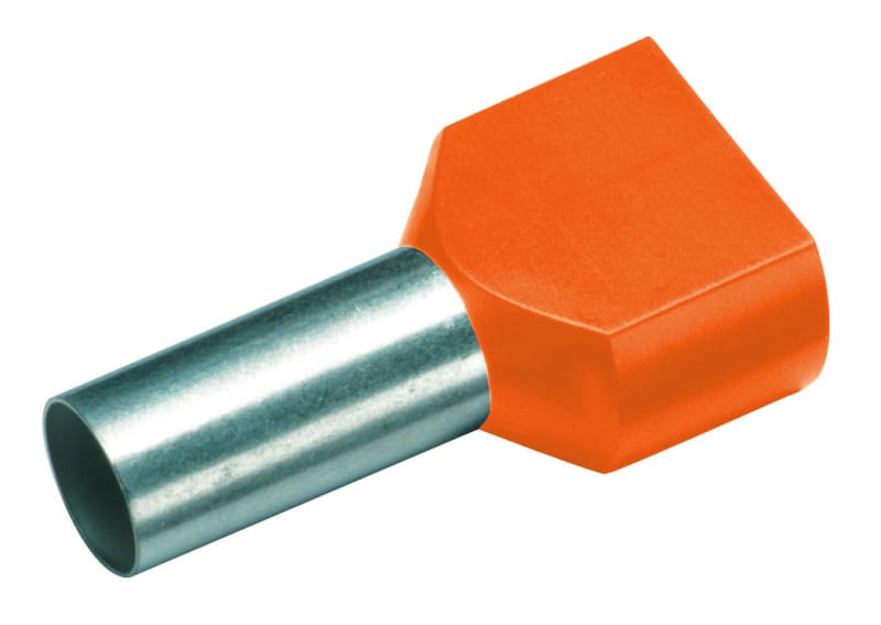 CIMCO - Zwillingsaderendhülse 2 x 0,5mm² x 8mm, orange