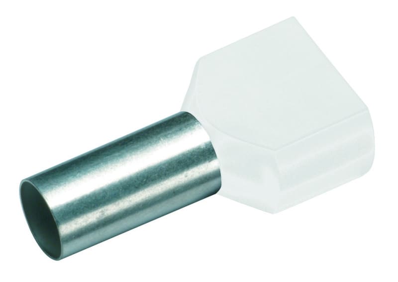 CIMCO - Zwillingsaderendhülse 2 x 0,75mm² x 8mm, weiß