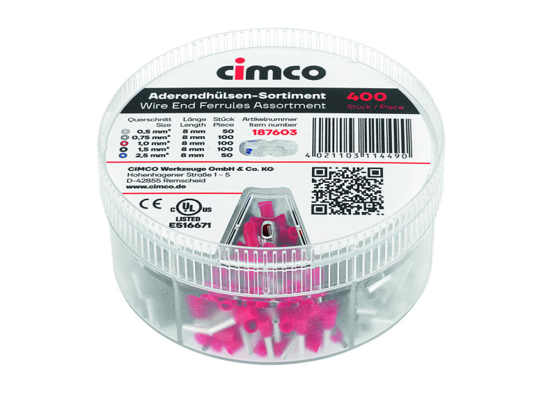 CIMCO - Aderendhülsen-Streudose, isoliert FR DIN