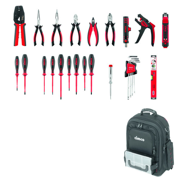 CIMCO - Werkzeug-Rucksack Ergo-XL30 electric, 24-tlg, L-Boxx-Mini