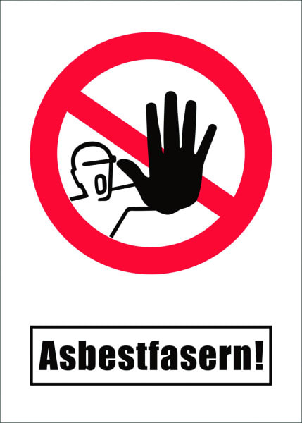 CIMCO - Warntafel ASBEST, Kunststoff
