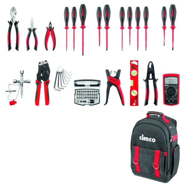 CIMCO - Werkzeugrucksack Ergo Starter Industry, 30-teilig