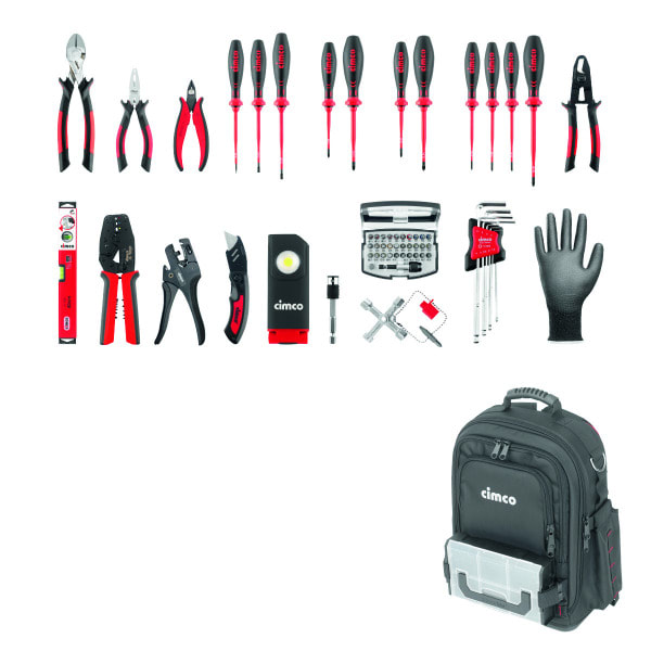 CIMCO - Werkzeugrucksack Ergo XL-30 Industry, 35-teilig