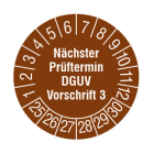 CIMCO - Prüfplakette Nächster Prüftermin DGUV V3 2026 gelb