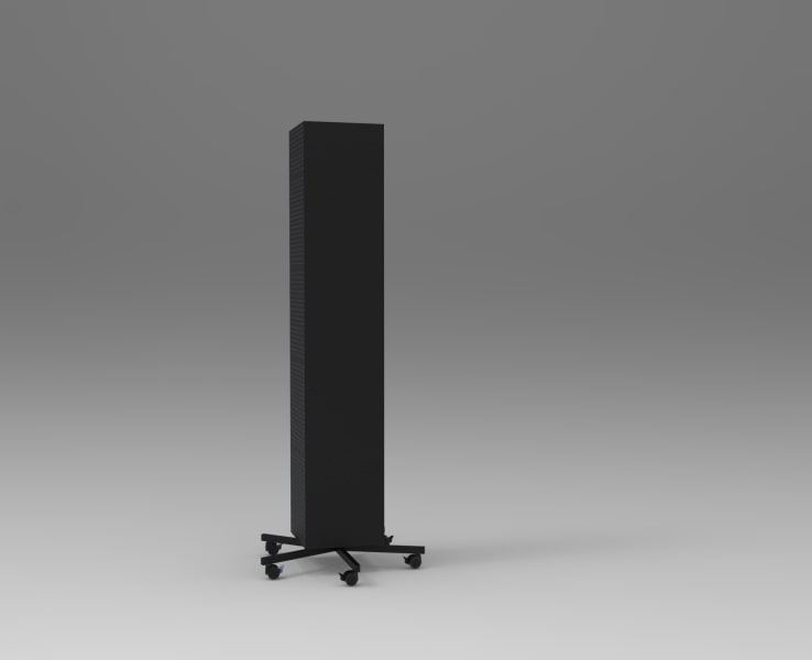 CIMCO - Drehständer 4-seitig mit Lochblech, 1800x350x350mm, 5-Fuß verstellb. Tellerfüßen