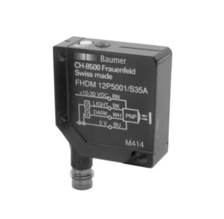 BAUMER - Reflexions-Lichttaster mit Hintergrundausblendung FHDM 12N5001/S35A