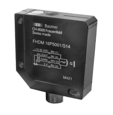 BAUMER - Reflexions-Lichttaster mit Hintergrundausblendung FHDM 16P5001/S14