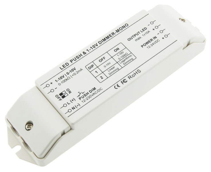 AUTLED - LED Push & 1-10V Dimmer Mono