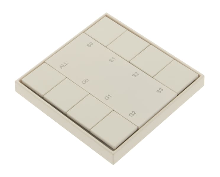 AUTLED - LED DALI Tastdimmer Mono 4 Zonen (Gruppen) - Weiss
