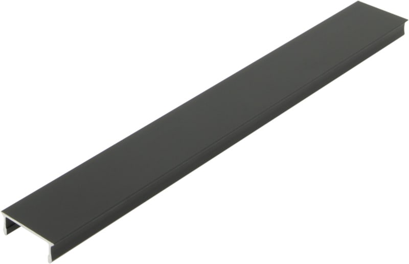 AUTLED - Aluminium Abdeckung LB Flach schwarz