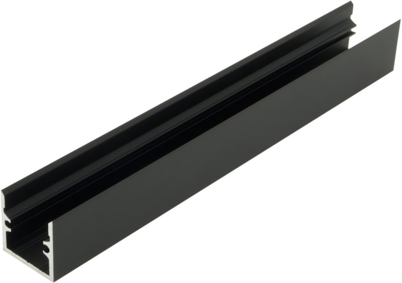 AUTLED - Aluminiumprofil LBR schwarz - 1 Meter