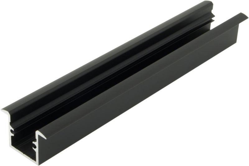 AUTLED - Aluminiumprofil LBI   schwarz - 2 Meter