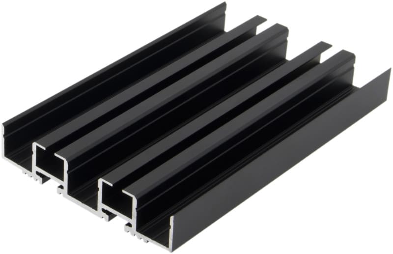 AUTLED - Aluminiumprofil LBG schwarz - 4 Meter