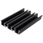 AUTLED - Aluminiumprofil LBGI schwarz - 4 Meter