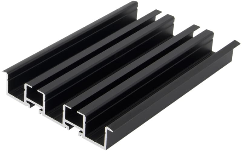 AUTLED - Aluminiumprofil LBGI schwarz - 2 Meter