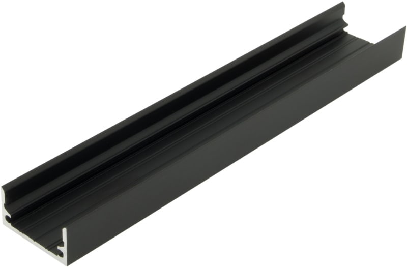 AUTLED - Aluminiumprofil TBF schwarz - 1 Meter