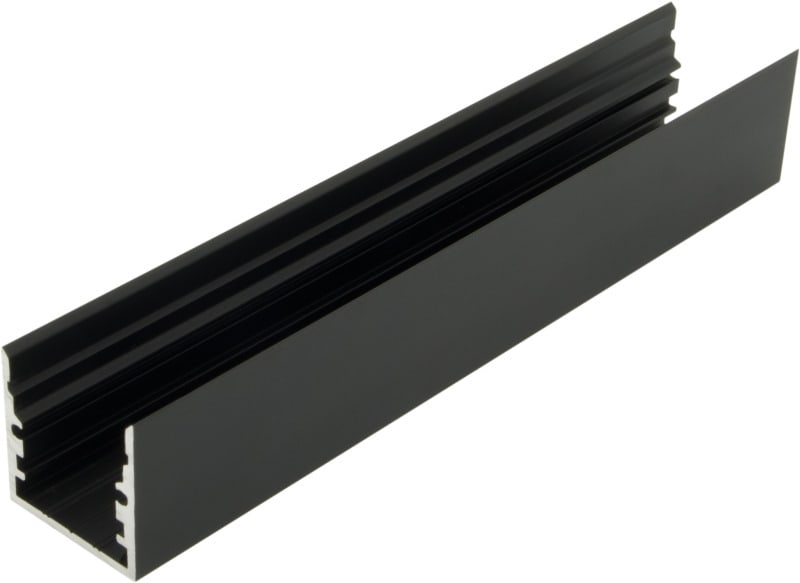AUTLED - Aluminiumprofil TBR   schwarz - 4 Meter