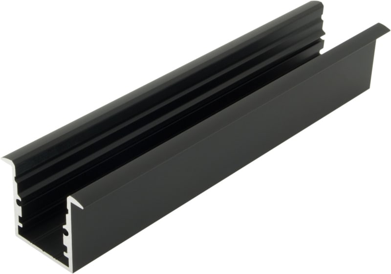 AUTLED - Aluminiumprofil TBI schwarz - 1 Meter