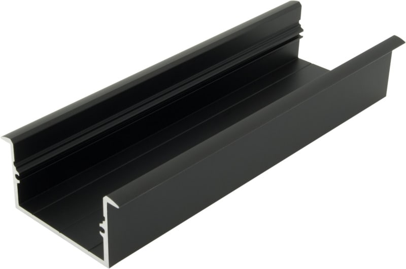 AUTLED - Aluminiumprofil MFJ schwarz - 4 Meter