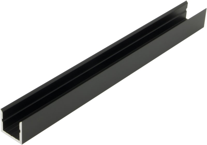 AUTLED - Aluminiumprofil KLR   schwarz - 1 Meter