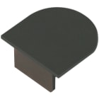 AUTLED - Profil Endkappe LBF Rund geschlossen  schwarz