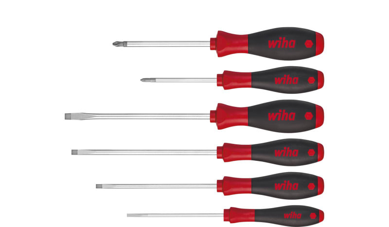 WIHA WERKZEUGE - Schraubendreher Set SoftFinish Schlitz, Phillips 6-tlg.
