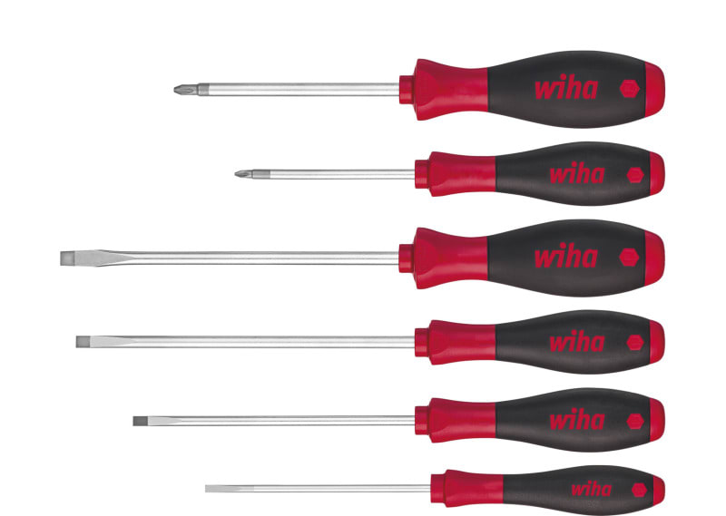 WIHA WERKZEUGE - Schraubendreher Set SoftFinish Schlitz, Pozidriv 6-tlg